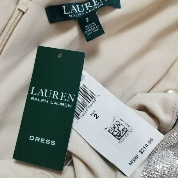 Lauren Ralph Lauren, Ruffled Shimmer Gown, Size 2 - Picture 8 of 10